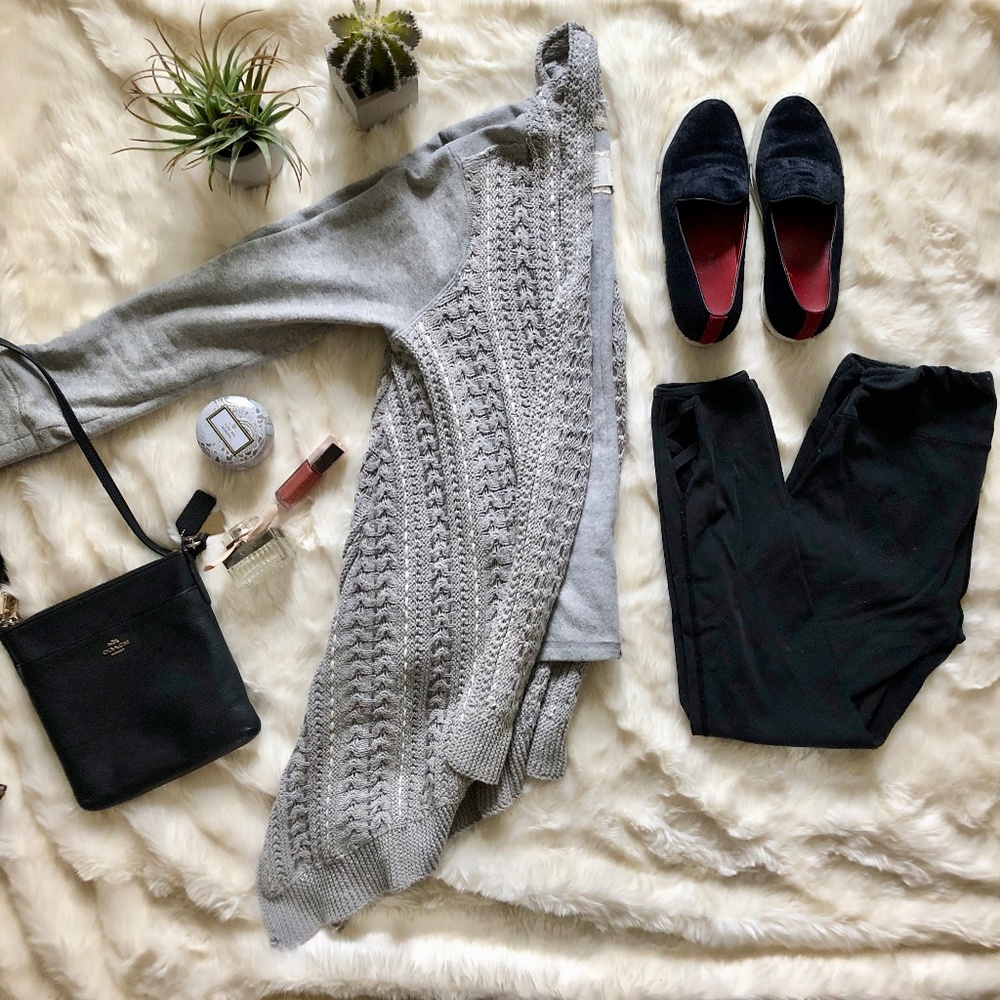 Saturday/Sunday Fleece Cable-Knit Cardigan